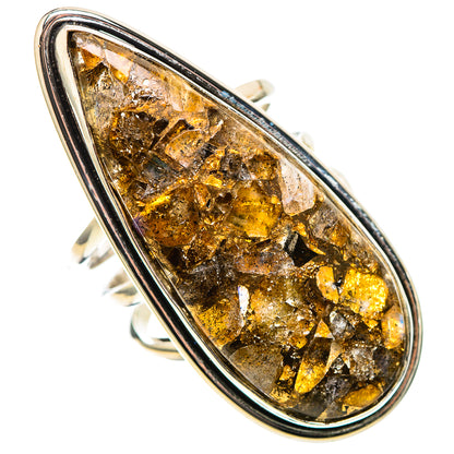 Large Brecciated Labradorite 925 Sterling Silver Ring Size 6.5 (925 Sterling Silver) RING137778