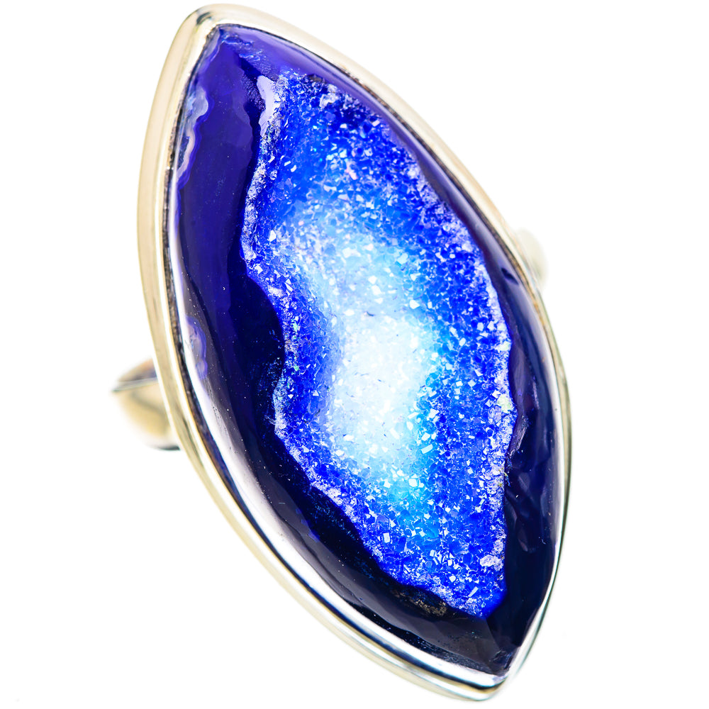 Ana Silver Co Huge Blue Window Agate Ring Size 11.25 (925 Sterling Silver)