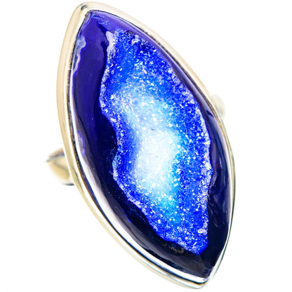 Ana Silver Co Huge Blue Window Agate Ring Size 11.25 (925 Sterling Silver)