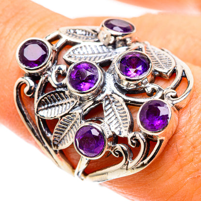 Faceted Amethyst 925 Sterling Silver Ring Size 8 (925 Sterling Silver) RING137680