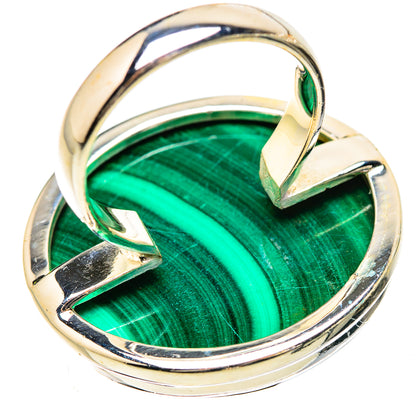 Huge Malachite Ring Size 7 (925 Sterling Silver) RING135379