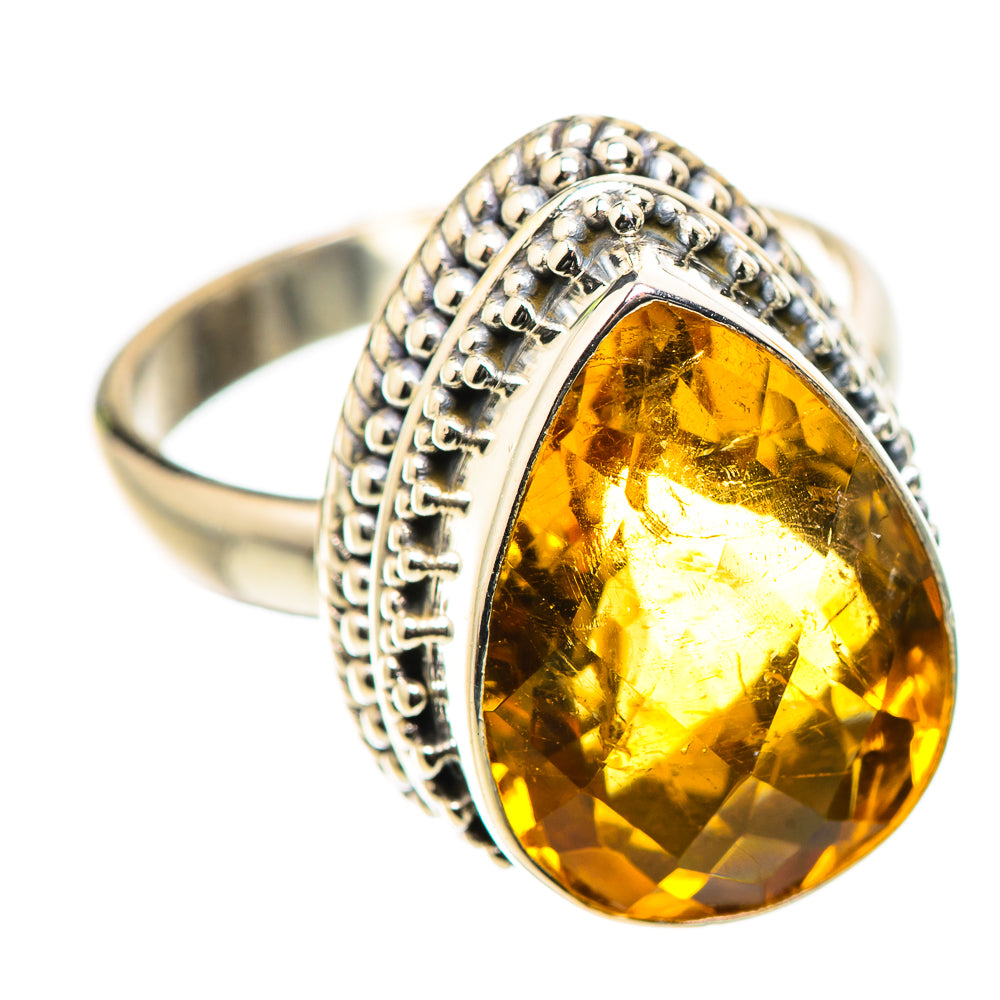 Ana Silver Co Faceted Citrine Ring Size 7.5 (925 Sterling Silver)