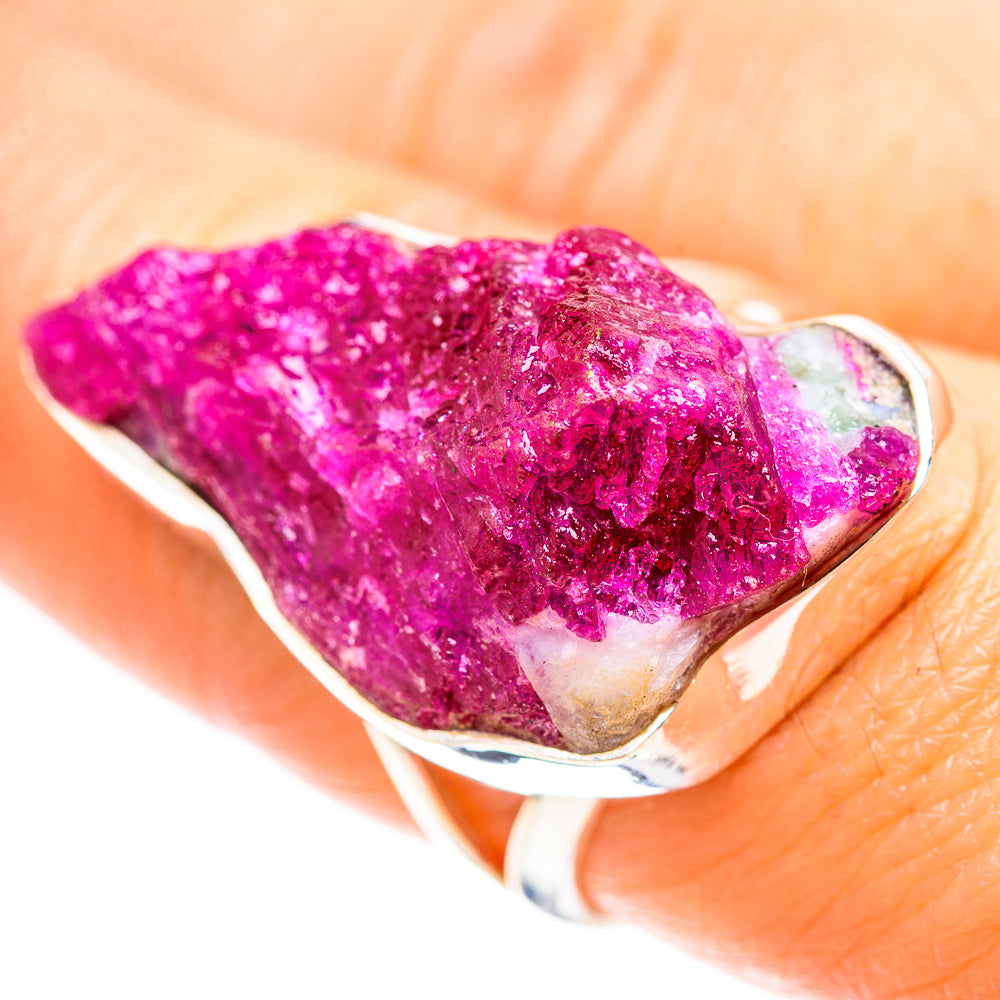 Large Rough Pink Tourmaline Ring Size 8 (925 Sterling Silver) RING136923