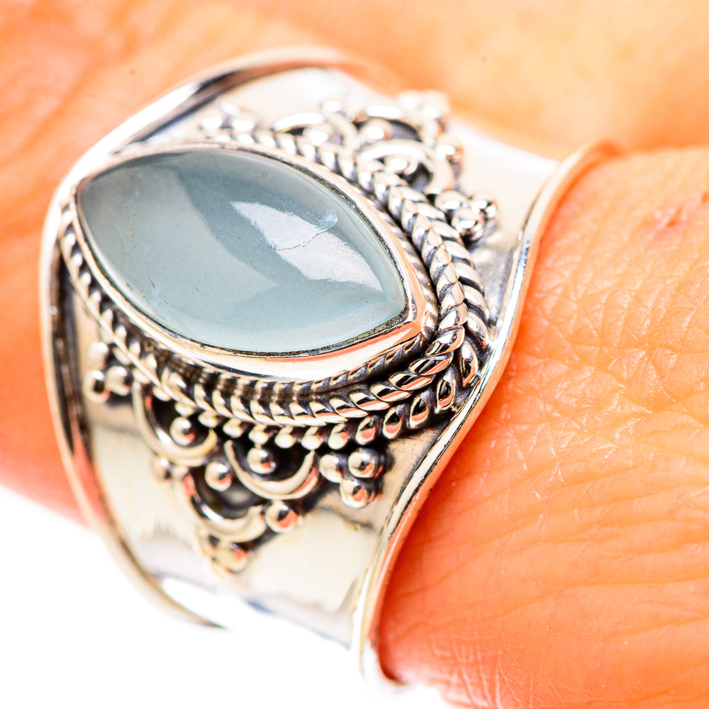 Natural Aquamarine Ring Size 9.25 (925 Sterling Silver) RING135528