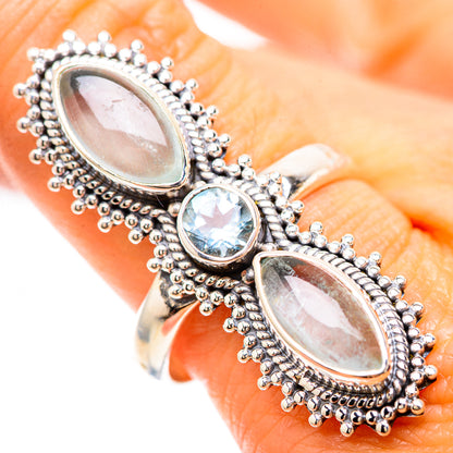 Large Aquamarine, Blue Topaz Ring Size 9.75 (925 Sterling Silver) RING136550