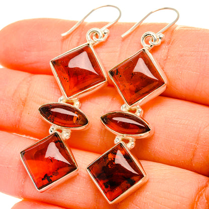 Ana Silver Co Baltic Amber Earrings 2" (925 Sterling Silver)