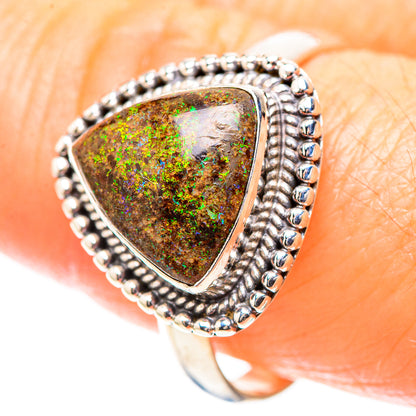 Andamooka Opal Ring Size 10 (925 Sterling Silver) RING136675