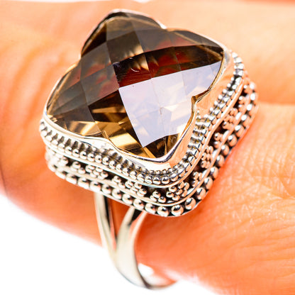 Large Smoky Quartz Ring Size 9.75 (925 Sterling Silver) RING136948