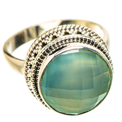 Ana Silver Co Aqua Chalcedony Ring Size 9 (925 Sterling Silver)