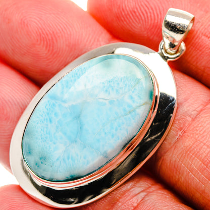 Larimar Pendant 1 7/8" (925 Sterling Silver) PD37571