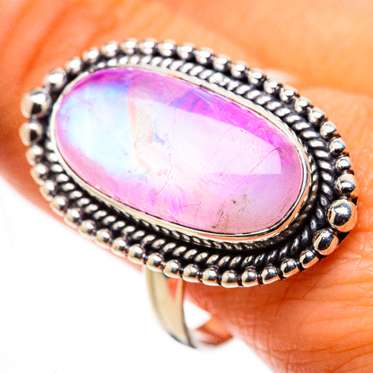 Pink Moonstone Ring Size 11 (925 Sterling Silver) RING134943