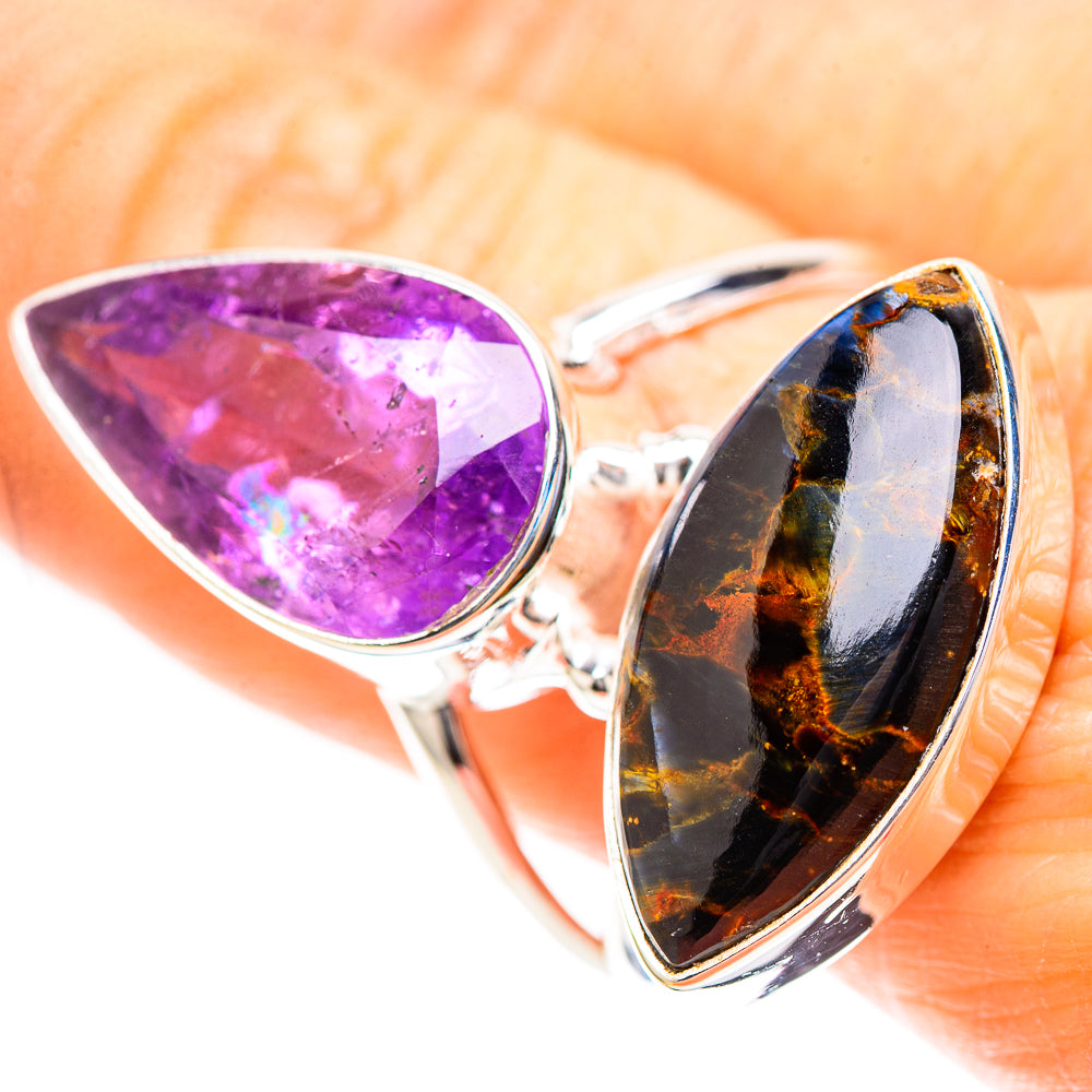 Large Pietersite, Amethyst 925 Sterling Silver Ring Size 10.25 (925 Sterling Silver) RING137327