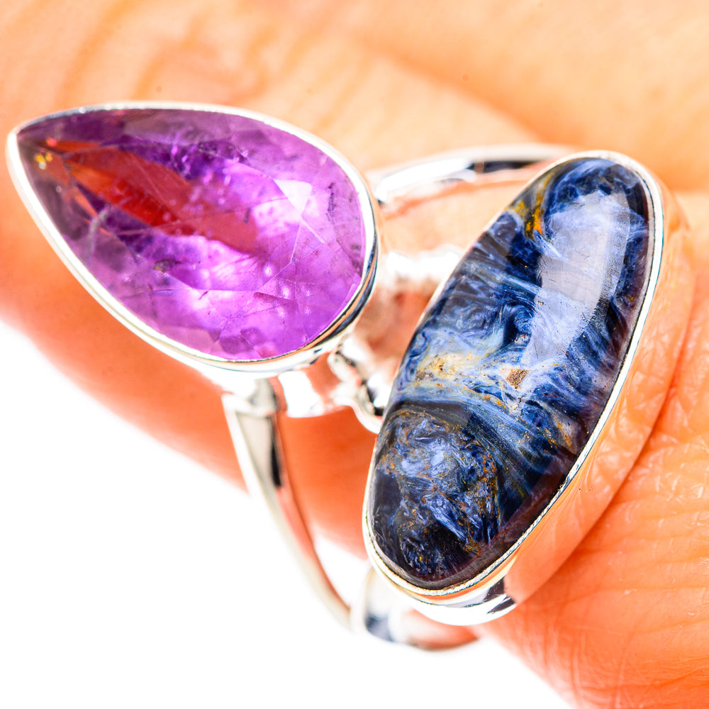 Large Pietersite, Amethyst 925 Sterling Silver Ring Size 10.25 (925 Sterling Silver) RING137557