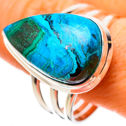 Ana Silver Co Large Malachite In Chrysocolla Ring Size 13.25 (925 Sterling Silver)