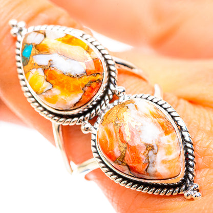 Large Spiny Oyster Turquoise Ring Size 10.75 (925 Sterling Silver) RING136348