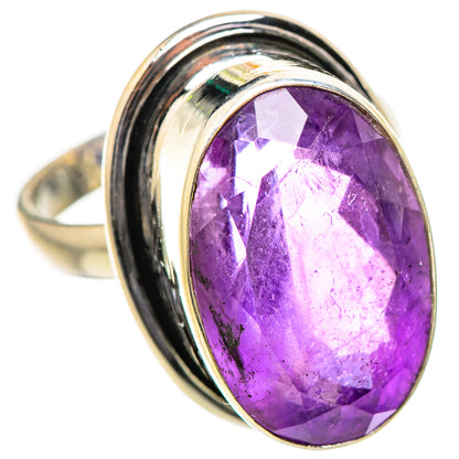 Large Faceted Amethyst Ring Size 9 (925 Sterling Silver) RING135334