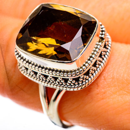 Large Smoky Quartz Ring Size 9 (925 Sterling Silver) RING135952