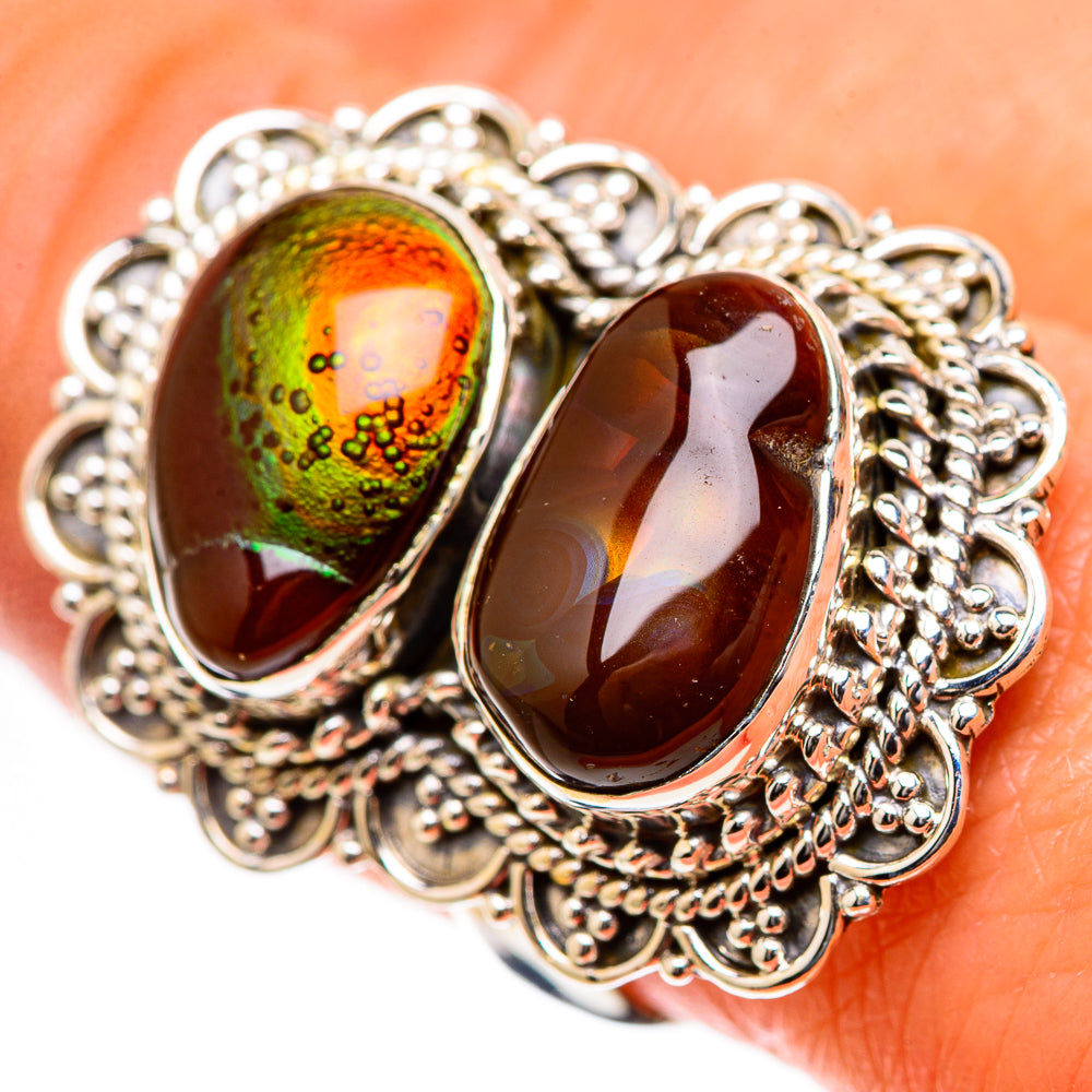 Large Mexican Fire Agate Ring Size 8.75 (925 Sterling Silver) RING135587