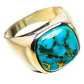 Blue Copper Composite Turquoise Ring Size 9.25 (925 Sterling Silver) RING134762