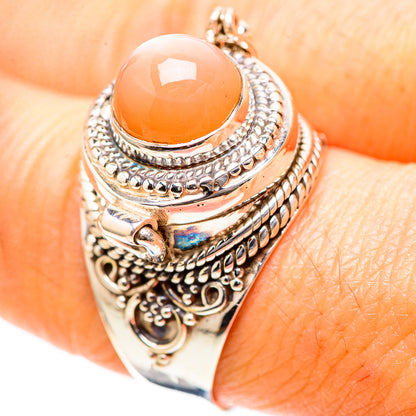 Poison Peach Moonstone 925 Sterling Silver Ring Size 8.75 (925 Sterling Silver) RING137284