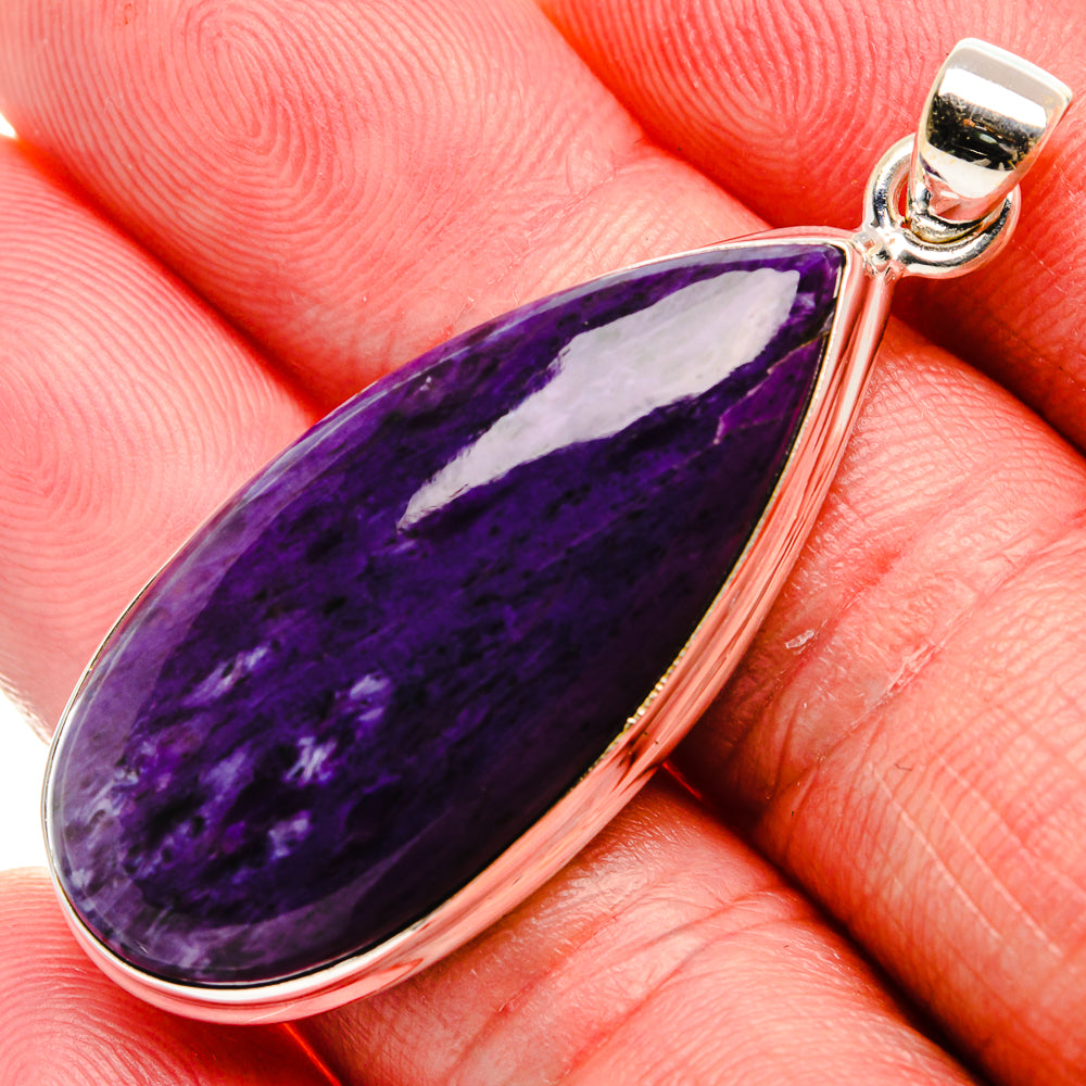 Charoite Pendant 1 7/8" (925 Sterling Silver) PD37562