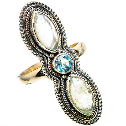 Large Natural Aquamarine, Blue Topaz 925 Sterling Silver Ring Size 10 (925 Sterling Silver) RING137773