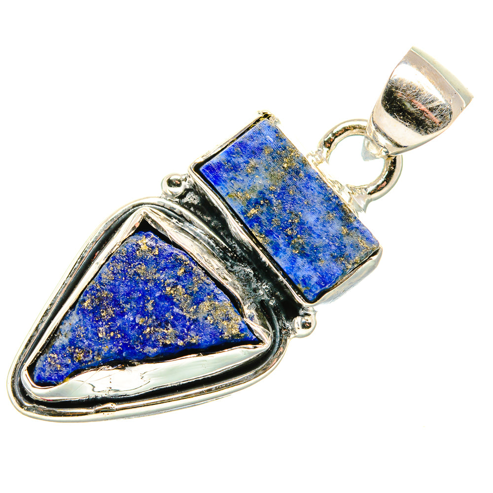 Rough Lapis Lazuli Pendant 1 1/2" (925 Sterling Silver) PD36811