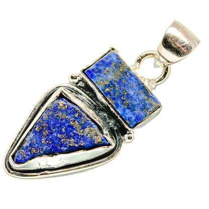 Rough Lapis Lazuli Pendant 1 1/2" (925 Sterling Silver) PD36811
