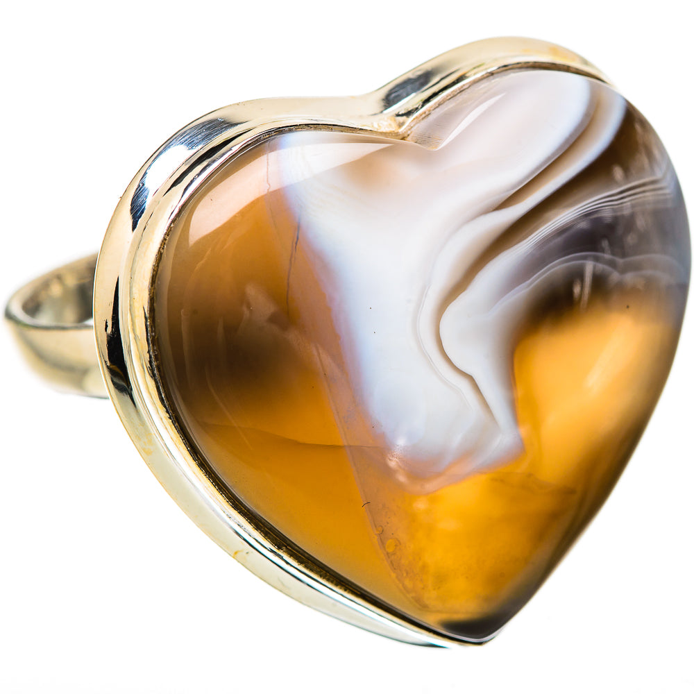Large Botswana Agate 925 Sterling Silver Ring Size 11.75 Ana Co R135382