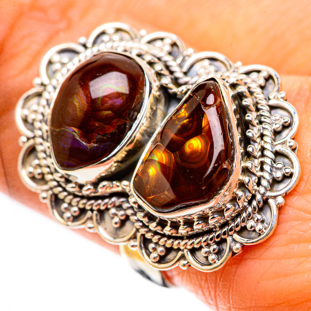 Ana Silver Co Large Mexican Fire Agate Ring Size 8.75 (925 Sterling Silver)
