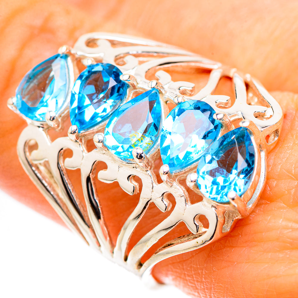 Blue Topaz 925 Sterling Silver Ring Size 9 Ana Co R135235