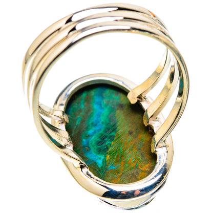 Large Malachite In Chrysocolla Ring Size 11 (925 Sterling Silver) RING135750