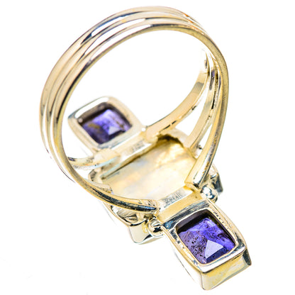 Rainbow Moonstone, Tanzanite Ring Size 9 (925 Sterling Silver) RING135609
