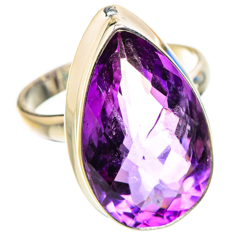 Ana Silver Co Faceted Amethyst Ring Size 9 (925 Sterling Silver)
