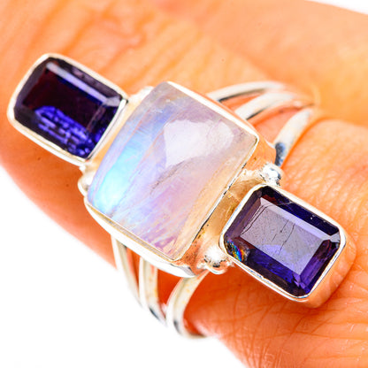 Ana Silver Co Rainbow Moonstone, Tanzanite Ring Size 9 (925 Sterling Silver)