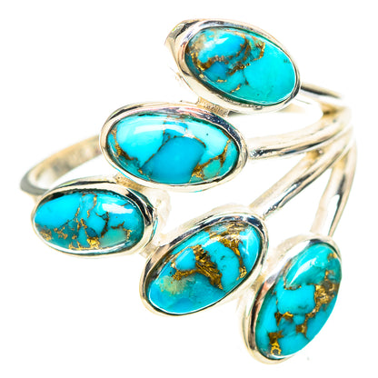 Blue Copper Composite Turquoise 925 Sterling Silver Ring Size 9.5 (925 Sterling Silver) RING137278