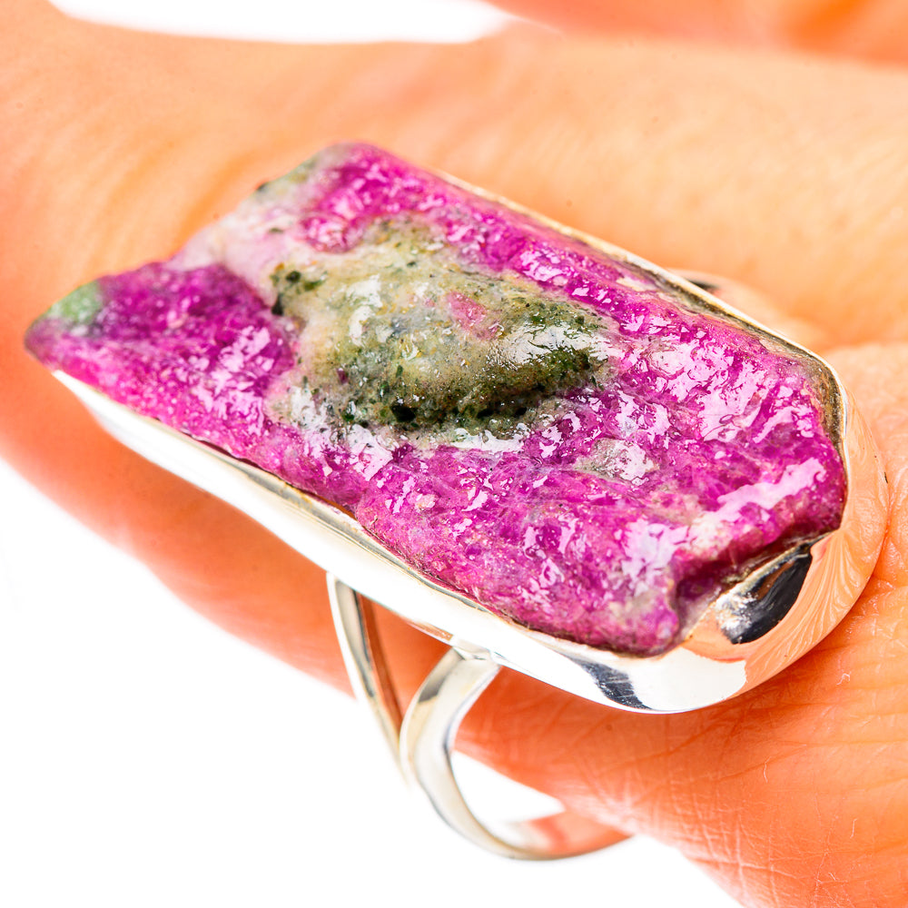 Large Rough Ruby Zoisite 925 Sterling Silver Ring Size 10.5 (925 Sterling Silver) RING137782