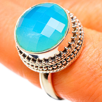 Ana Silver Co Aqua Chalcedony Ring Size 8.25 (925 Sterling Silver)