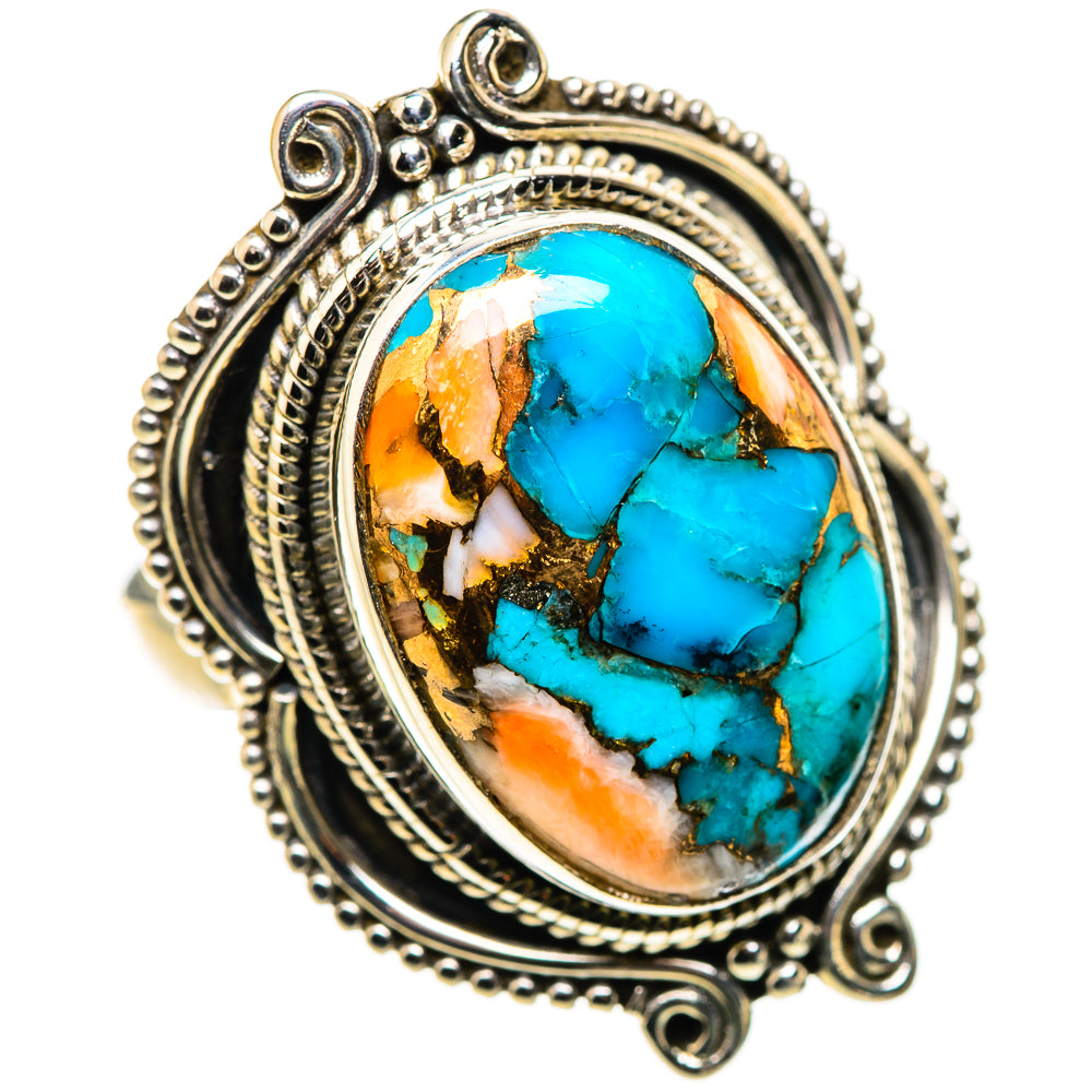 Spiny Oyster Turquoise Ring Size 8 (925 Sterling Silver) RING134651