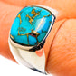 Blue Copper Composite Turquoise Ring Size 8 (925 Sterling Silver) RING134637