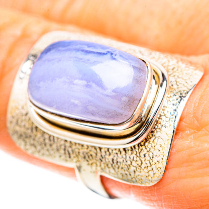 Blue Lace Agate 925 Sterling Silver Ring Size 8.75 (925 Sterling Silver) RING137258