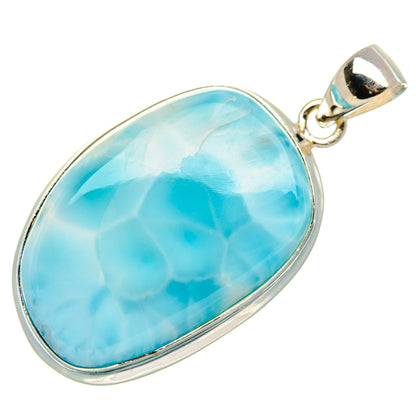 Larimar Pendant 1 5/8" (925 Sterling Silver) PD37496