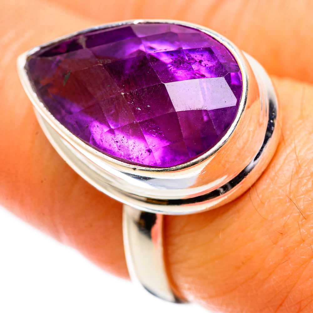 Faceted Amethyst Ring Size 7.25 (925 Sterling Silver) RING135485