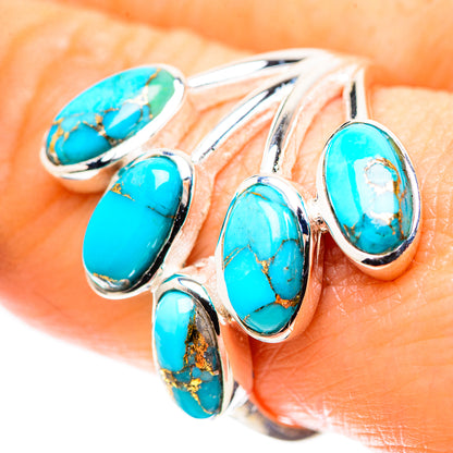 Blue Copper Composite Turquoise Ring Size 9.25 (925 Sterling Silver) RING136865