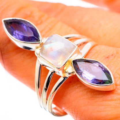 Rainbow Moonstone, Tanzanite Ring Size 10.5 (925 Sterling Silver) RING135538