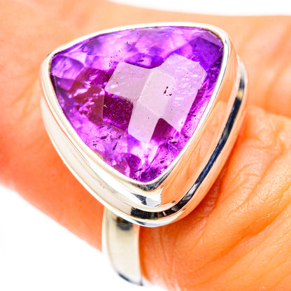 Ana Silver Co Faceted Amethyst Ring Size 4.75 (925 Sterling Silver)