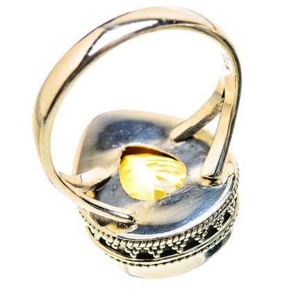 Large Faceted Citrine Ring Size 11.75 (925 Sterling Silver) RING135357
