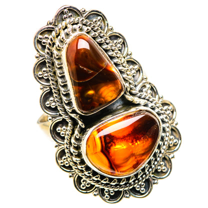 Large Mexican Fire Agate Ring Size 7.25 (925 Sterling Silver) RING134697