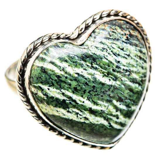 Large Swiss Green Opal Ring Size 12.5 (925 Sterling Silver) RING135733