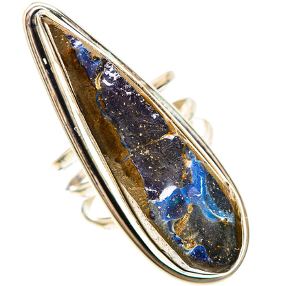 Gigantic Australian Boulder Opal Ring Size 9 (925 Sterling Silver) RING137167